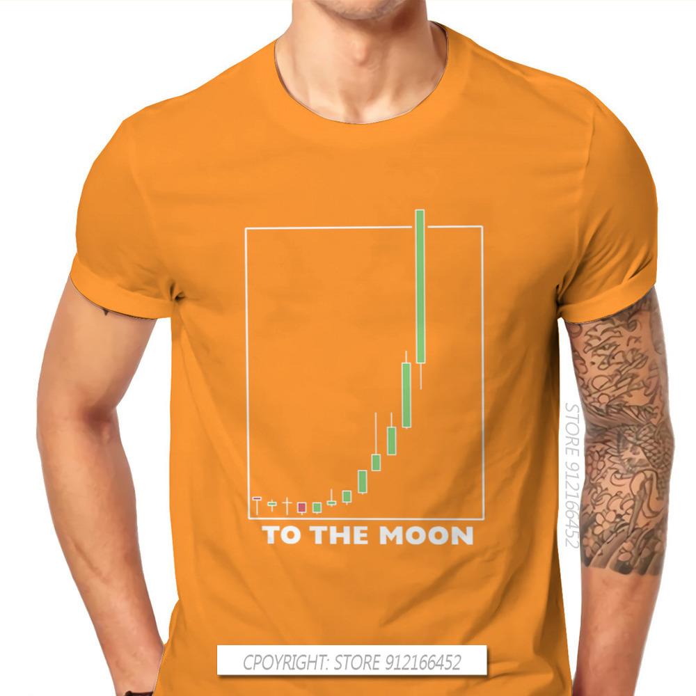 To The Moon Classic Wallstreetbets Stock Option Trading T Shirt Classic Graphic Big Size TShirt Big Sales Men