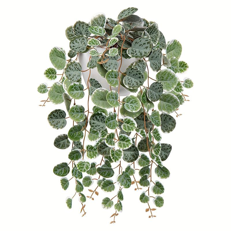 

1PC Money Leaf Eco-friendly Green Durable Artificial Wedding Vine Realistic Wall Hanging Luxuriant Plant Home Decor 47x25cm зелёный