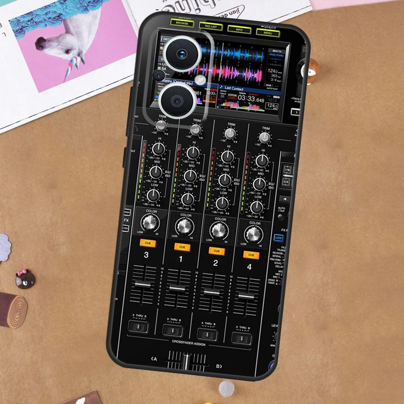 Music DJ Controller Mixer Funda For OPPO Reno 11 F 10 Pro 4 5 6 7 8 Lite 4Z 5Z 8T OPPO Find X6 X5 Pro X2 X3 Neo Case