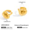 Titanium steel flower stud earrings niche earrings stainless steel non-fading earrings
