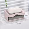 Plastic Bathroom Soap Box Plain-colored Double-layer Soap Rack Modern Draining Soap Dish  Kitchen