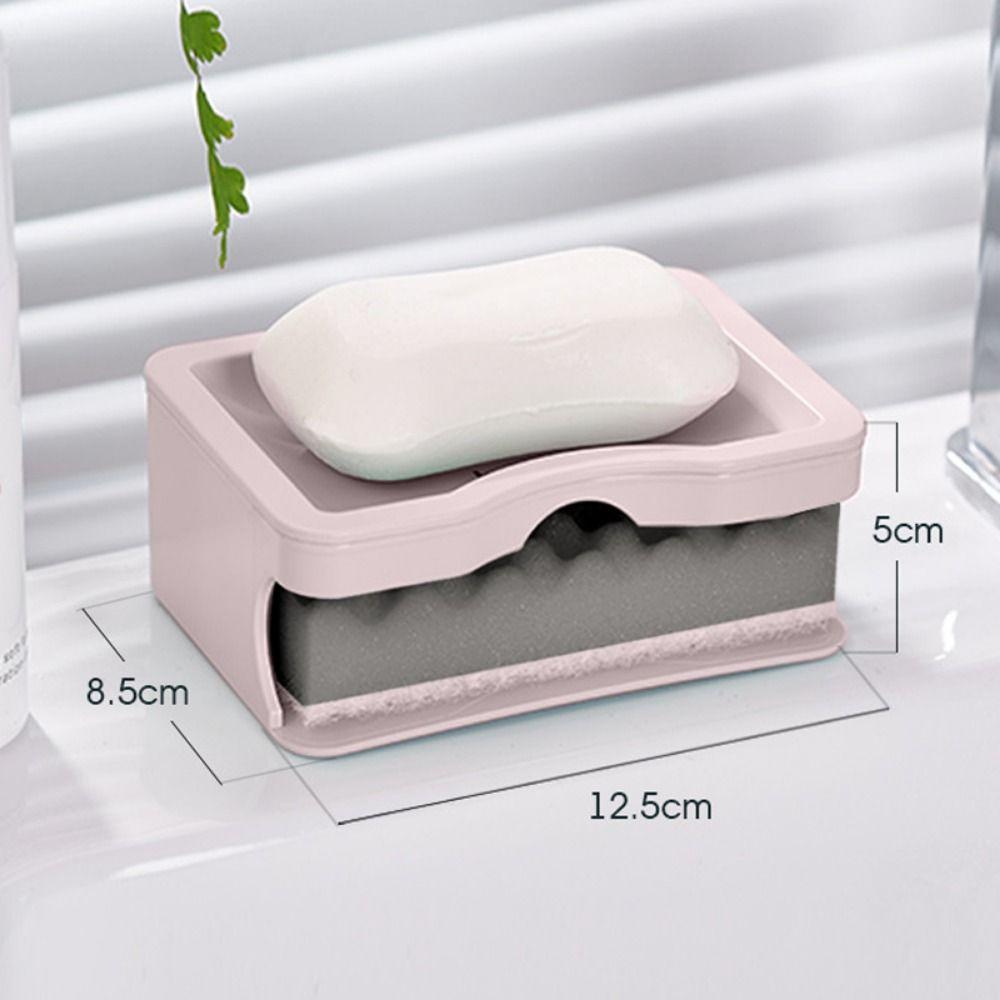 Plastic Bathroom Soap Box Plain-colored Double-layer Soap Rack Modern Draining Soap Dish Kitchen