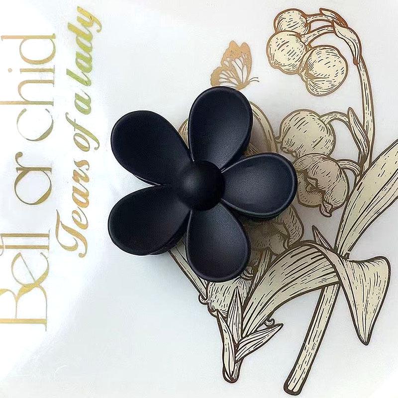 Milk Coffee Flower Claw Hair Clip - Five-Petal Cute Updo & Ponytail Accessory