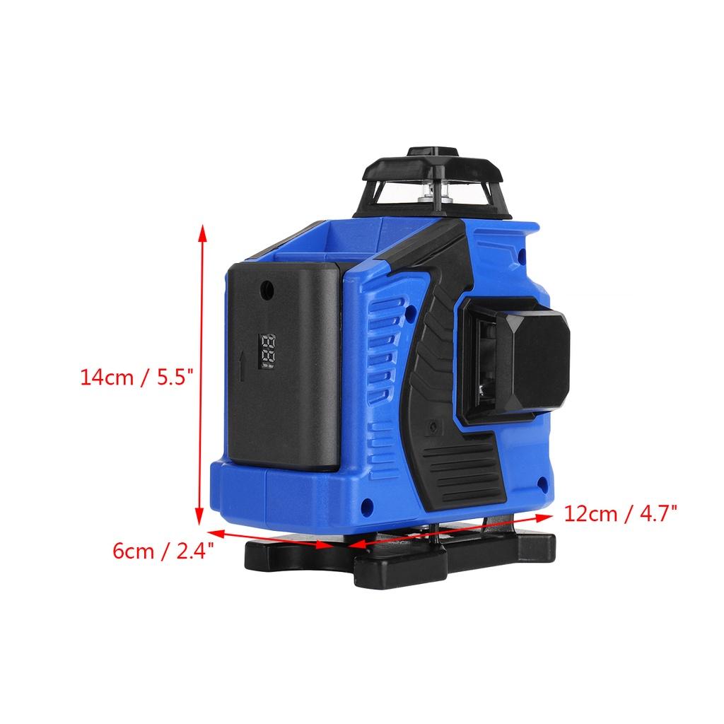 12/16 Lines Laser Levels Self-Leveling 360 Horizontal & Vertical Cross Super Powerful Green Light Laser Levels LED Display Blue EU / US Plug