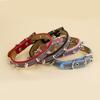Haustierhalsband Punk Nieten Explosiv Personalisiert Metall Schnalle Verstellbar Katze und Hund Universal Halsbedeckung Lederhalsband