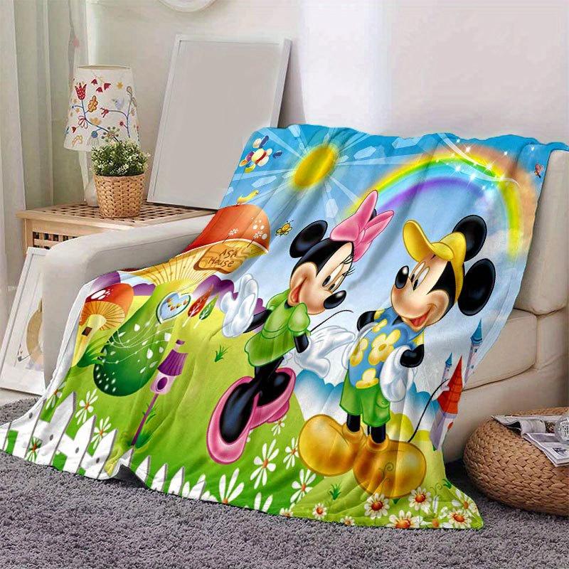 

Mickey and Minnie Flannel Blanket - Ultra-Soft, Cozy, and Comfortable for Sofa, Bedroom, Camping, and Travel - Four-Season Versatility, Vibr 100x150cm