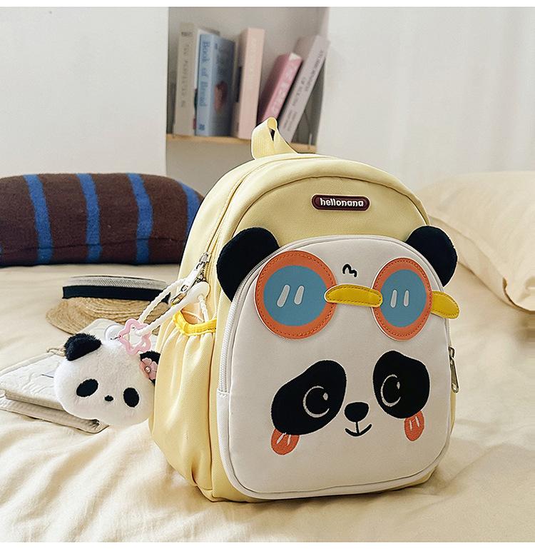 Schoolbag new high-value, fresh, sweet and cute panda backpack, light spring outing backpack for students in grades 1-1