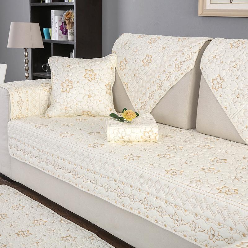 

Cotton Sofa Cushion, Universal Fabric For All Seasons, Non-Slip Seat Cushion Cover Cloth Towel, Nordic Simple Modern Solid Color Sofa Cover 70*70cm