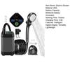 Portable Electric Shower 6000mAh Rechargeable Pump AC Adapter Rechargeable Shower with Smart Digital Display
