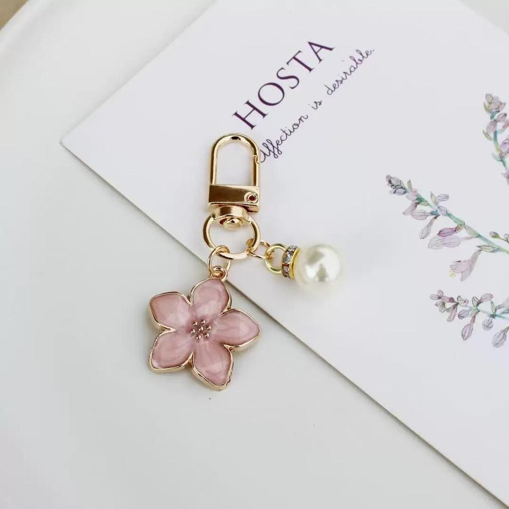 Korean Style Pear Blossom Keychain Pendant – Sweet Girl Accessory