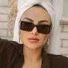 Trendy Large Rim Sunglasses Square New Street Snap Sunglasses Jelly Color Fashionable Sunglasses