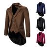 Fashion Men Solid Color Perform Suit Gentlemen Male Tail Coats