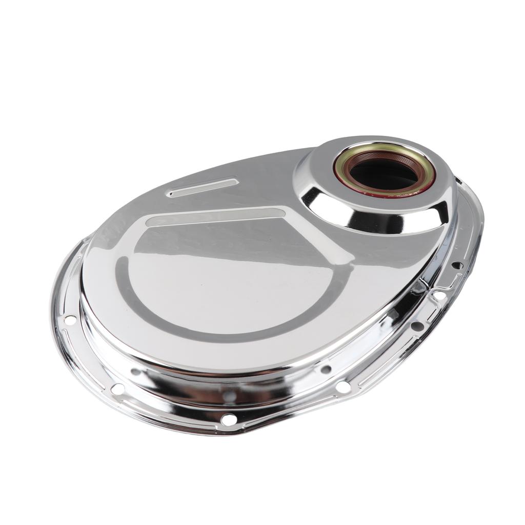 Chrome Timing Chain Cover Kit Replacement for SB Chevy 327 350 383 400 SBC Gasket Seal Bolts Set