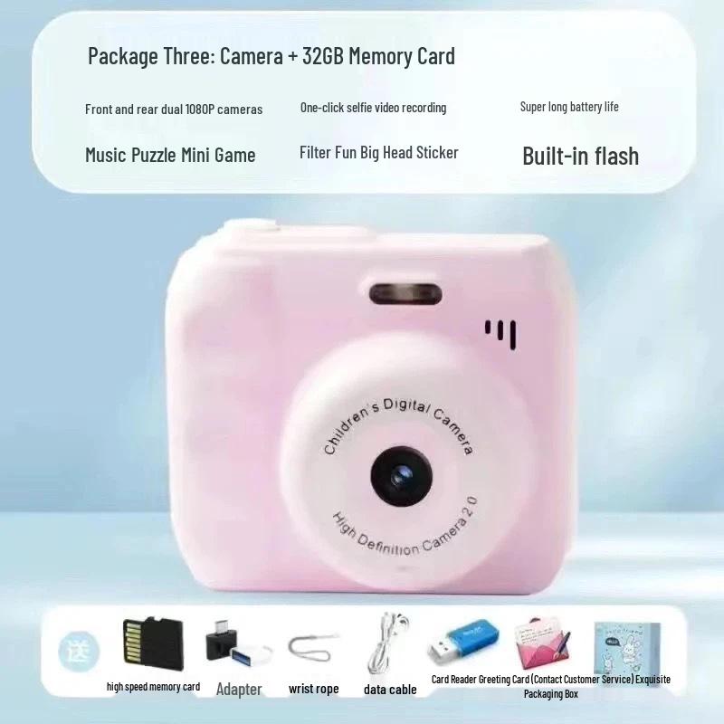 HD Dual Lens Instant Digital Camera for Students and Travelers