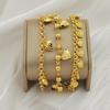 24K Gold Plated Heart Pendant Bracelet, Perfect for Valentine's Day or Daily Wear