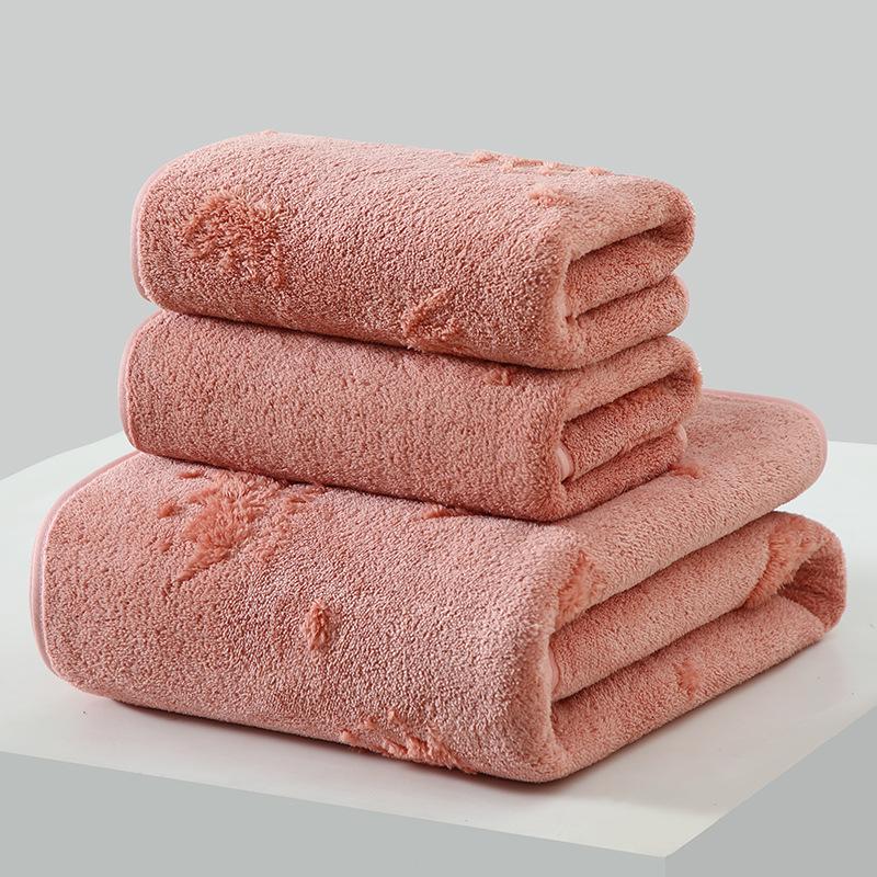 Coral Fleece Double-Sided Quick Dry Towels for Home - Mother-Child & Couple Set