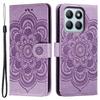 For Honor X8b 4G Case PU Leather Mandala Imprinted Design Wallet Phone Cover
