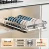 Zhaoran 304 Stainless Steel In-Cabinet Pull-Out Dish Rack