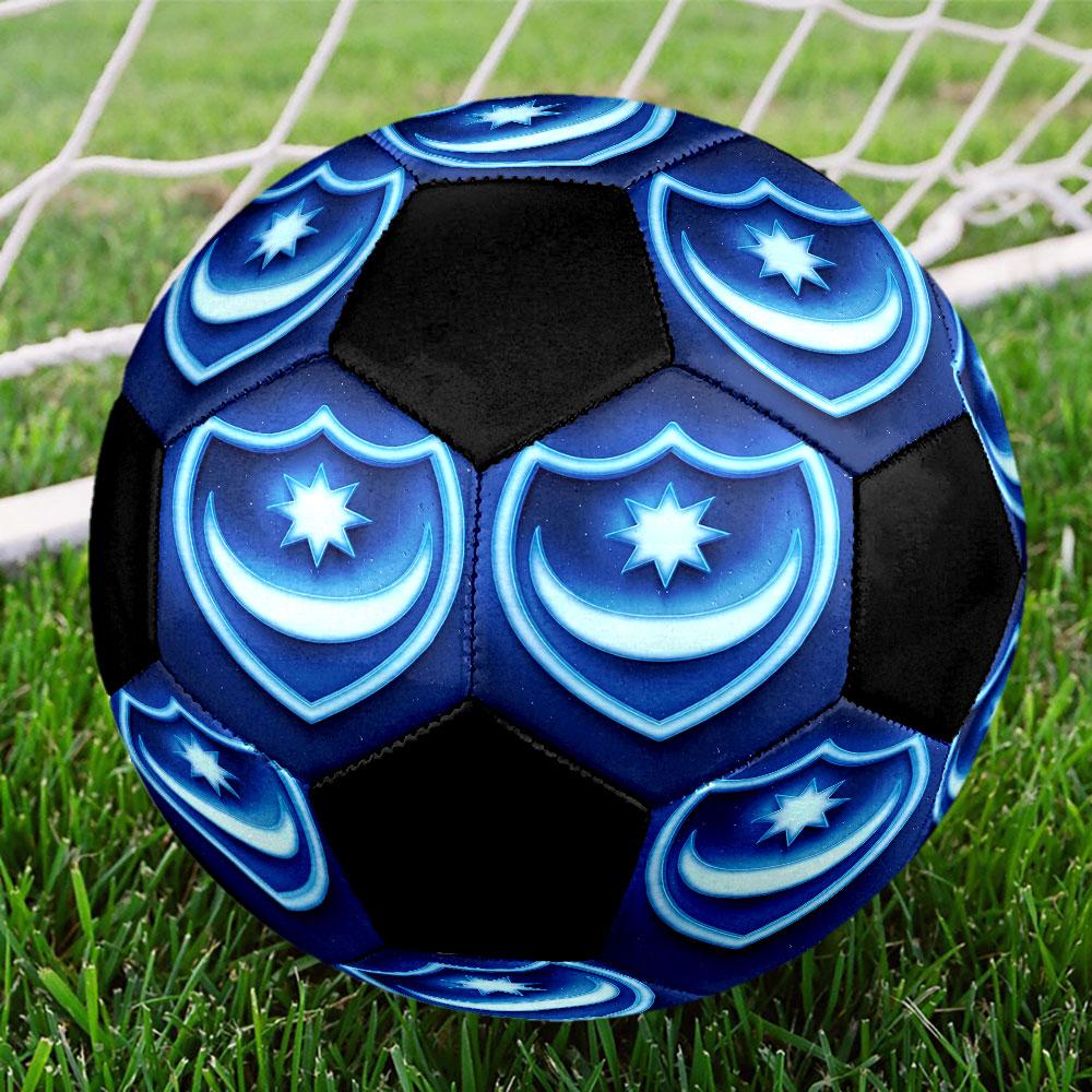 1 pz Pallone da Calcio Portsmouth Football Club Taglia 5 Pallone da Calcetto Indoor alla Moda Colorato Gioco per il Cortile - Ottimo Regalo per i Fan dello Sport HE44
