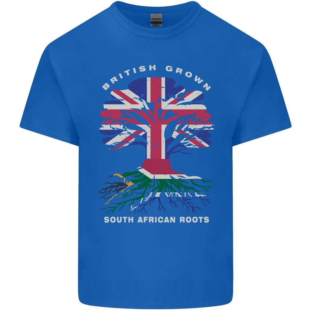 Britisch Angebaut Südafrikanische Wurzeln Afrika Flagge Unisex Leichtes Baumwoll-T-Shirt