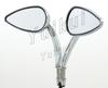 YUIKUI RACING Motorcycle Universal Mirror Motorcycle Aluminum Mirror Skull Chrome and Black Harley Mirror