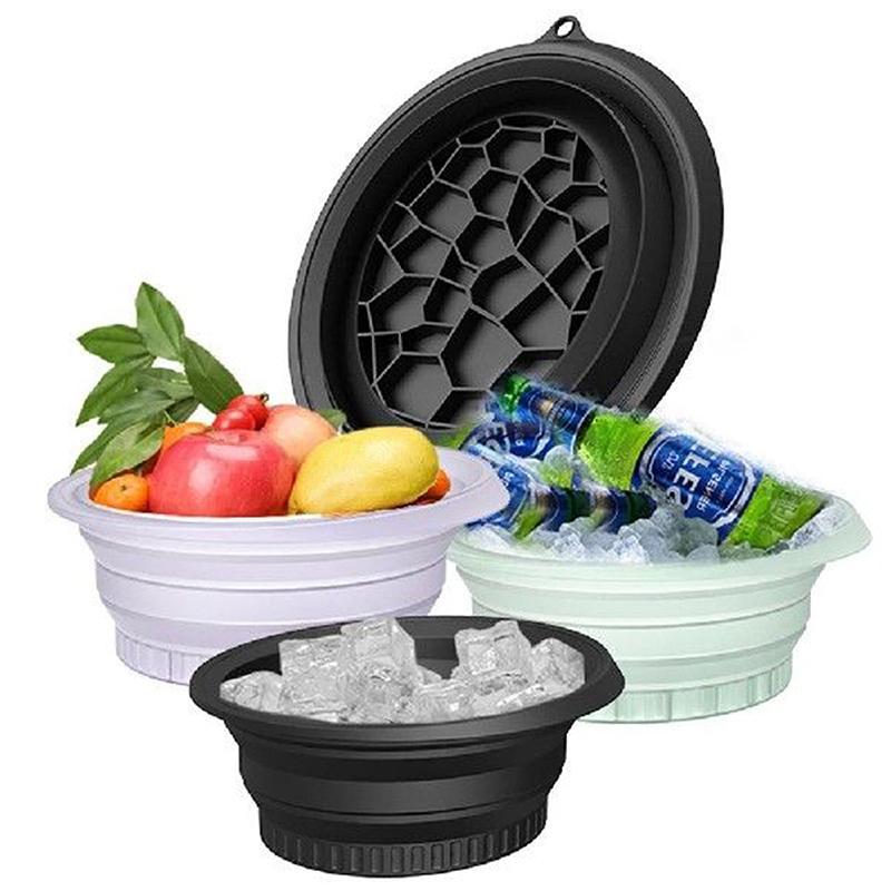Facials Plunge Wash Basin Silicone Portable Travel Home Skincare Ice Facials Bath Foldable Face Ice Bath Bowl