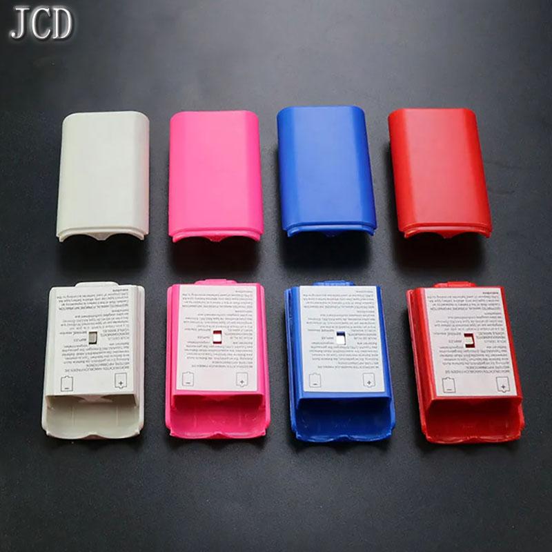 JCD 1PC White/Pink/Blue/Red Battery Cover Case Kit  Suitable For Xbox 360 Wireless Controller Joystick Game Controller