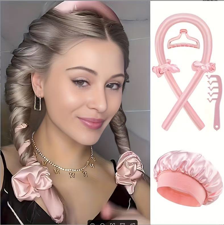 Heatless Curling Rod Set EVA Foam Hair Curlers for Overnight Waves 5 and 6 Piece Kits