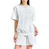 MLB Solid Color Pullover Crew Neck Short Sleeve T-Shirt Women Tops White 3AMTB0531-07IVS