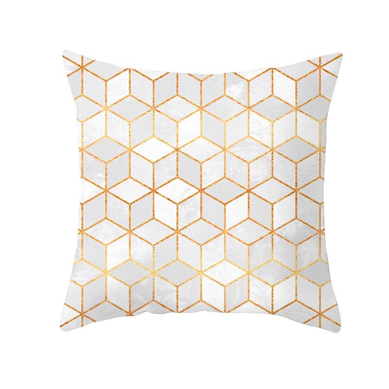 Geometric Sofa Pillow Cover Peach Skin Creative Home Office Cushion Cover Car Cushion