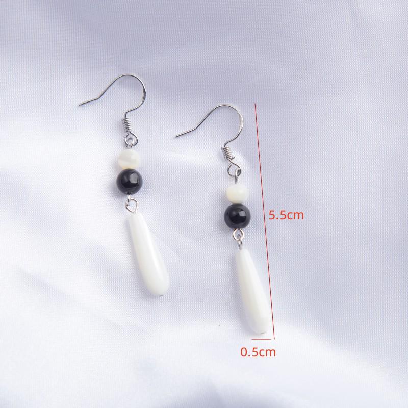 Retro Chinese-Style Handmade Shell Pearl Earrings for Women