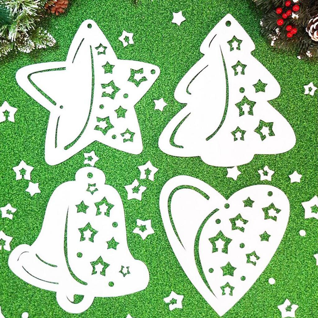 

4 Pack White Snowflakes Pendant Window Clings Decals Stickers Christmas Winter Wonderland Decor Mixed