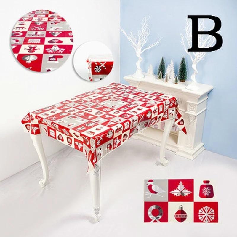 Christmas Disposable Tablecloth Tableware Christmas Decorations 2023 for Home Table Cover Navidad Natal Noel Gifts New Year 2024