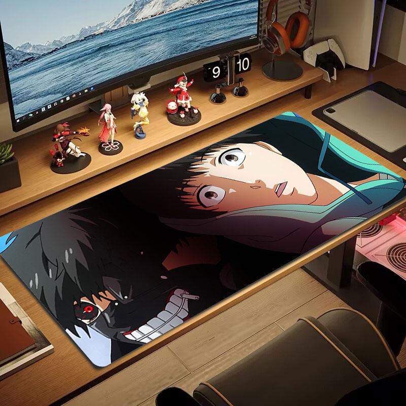 Tokyo Ghoul Mouse Pad, Large Gaming Desk Mat, Non-slip XXL Mousepad for Laptop & Tablet, Mini PC Playmat with Stitched Edges