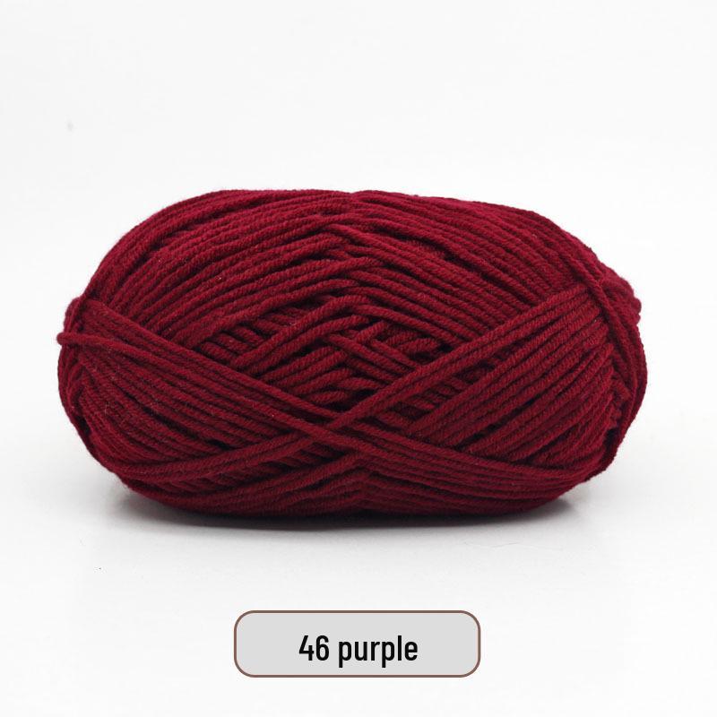 5-Strand Milk Cotton Yarn Scarf & Hand-Knitted Hat Yarn - Baby Soft, Medium Thickness, Free Shipping