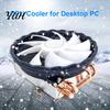Efficient Heat Dissipation Fan CPU Cooling for LGA 2011/1200/1150 4 Pipes RGB PWM Temperature Control 130W PC Cooler Pin Quiet Large Air Volume