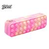 Pen Holder Silicone Tie-Dye Pencil Case Squeezable Soft Stationery Organizer for Kids Teens