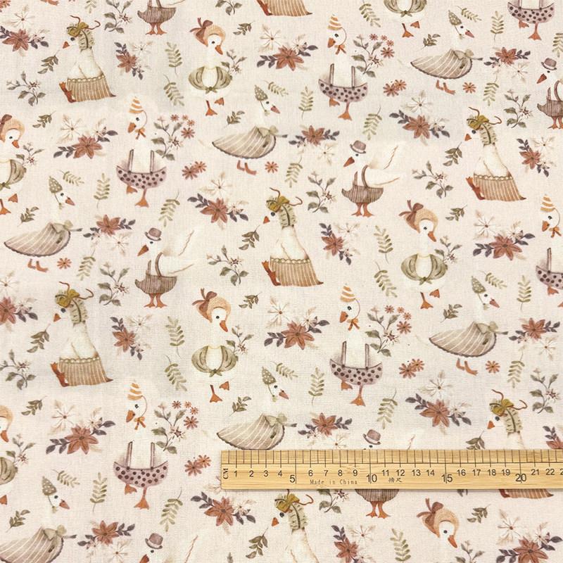 0.5m/1m/2m Cartoon Fairy Tale Printed Encrypted Cotton Linen Fabric for Tablecloths Curtains Sofa Covers Handmade DIY Fabrics