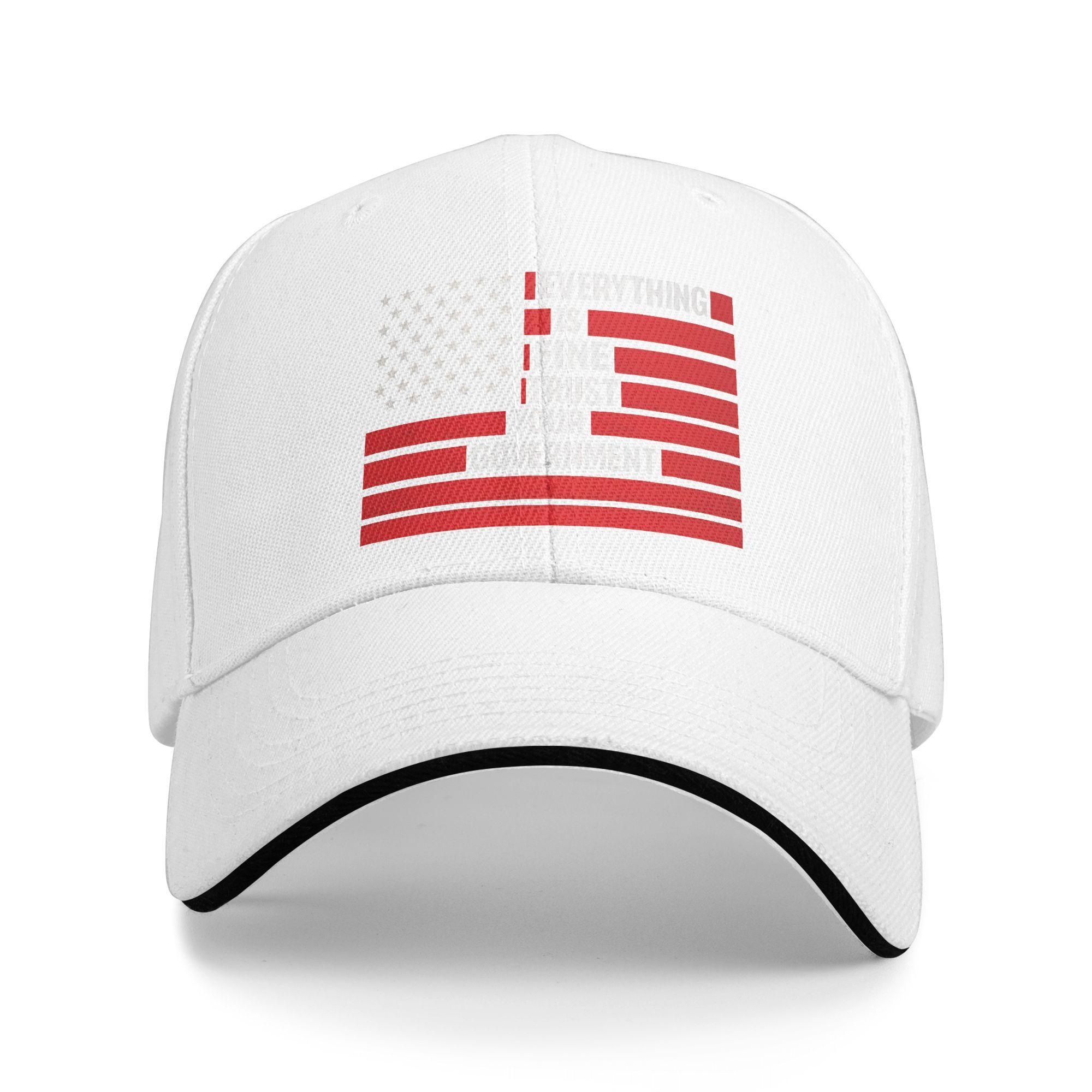 

Summer Casual Baseball Cap Vintage Everything is Fine Trust Your Government Flag Meme Kpop Rock Trucker Hat Men Baseball Caps As Picture белый
