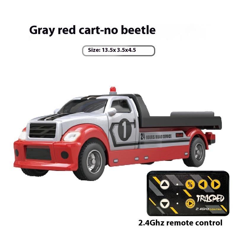 1/64 Mini Remote Control Car Pickup Truck Trailer Set Mobile Phone Remote Control Model Alloy Children'S Toy Car Holiday Gift
