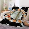 Volleyball Anime Plaid Haikyuu Decken Korallen Fleece Plüsch Dekoration Miya Atsumu Manga Weiche Überwurfdecken für Bett Reise Quilt