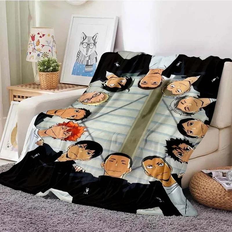 Volleyball Anime Plaid Haikyuu Decken Korallen Fleece Plüsch Dekoration Miya Atsumu Manga Weiche Überwurfdecken für Bett Reise Quilt
