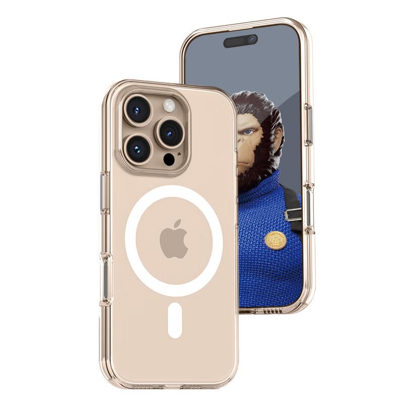 Magnetic Phone Case for IPhone 16 Pro, MagSafe Compatible Protective Cover, Ultra-Thin Shockproof Case with Transparent Desig