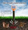 Solar-Powered Ultrasonic Mouse & Snake Repellent with LED Light for Outdoor Use