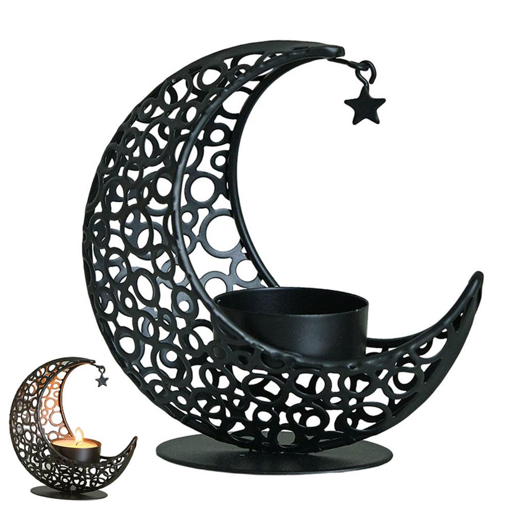 Moon Shaped Metal Incense Burner Decoration Golden Living Room Desktop Aromatherapy Stove Middle Eastern Ornament Decoration
