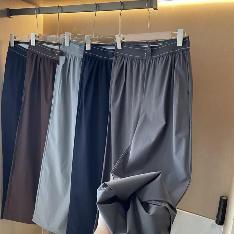 Pantaloni Sportivi Dritti Larghi da Donna Asciugatura Rapida Leggeri Casual con Dettagli Riflettenti