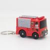 Schöner Feuerwehrauto-Schlüsselanhänger mit LED-Sound, Handtasche, Hängedekoration, Spielzeug, Geschenk