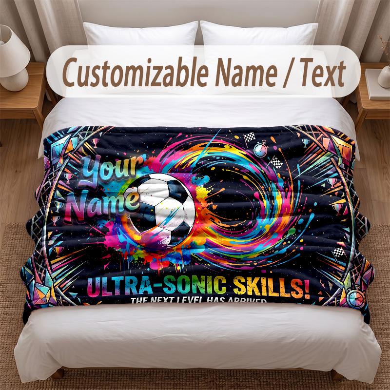 Other Similar Designs Theme Soft Blanket Personalized Custom Name Text Print Warm Blanket Home Sofa Bedroom Decor