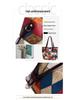 Cross-Border Patchwork Color-Block Tote: Large Capacity 3D Handbag for Moms