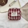 Plaid Cosmetic Bag for Women Christmas Gift Travel Makeup Organizer Portable Storage Pouch Autumn Winter New Style